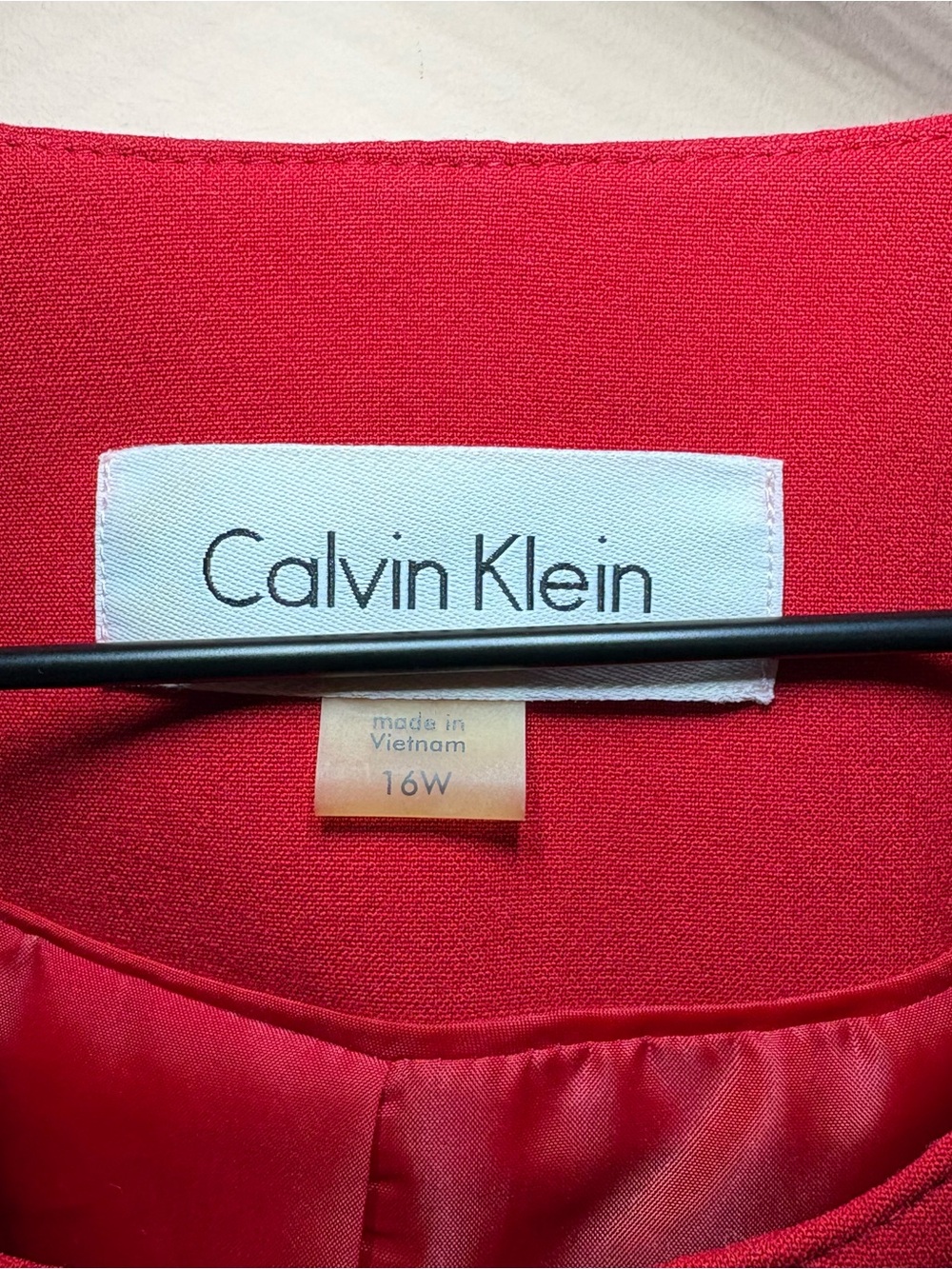Calvin Klein Red Career Zip Blazer Jacket Plus Size 16W - Picture 5 of 9